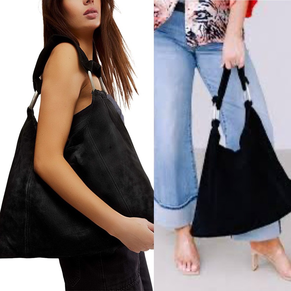 Free People Bobbi Suede Slouchy Tote Bag❤️ NWOT - Picture 2 of 11